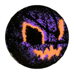 Purple basketball head with a glowing orange face, a BetsFriends avatar item