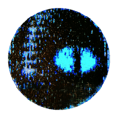 Dark football head with glowing blue eyes, a BetsFriends avatar item