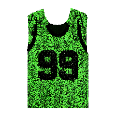 Neon green basketball jersey number 99, a BetsFriends avatar item