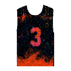 Navy basketball jersey number 3 with orange flames, a BetsFriends avatar item