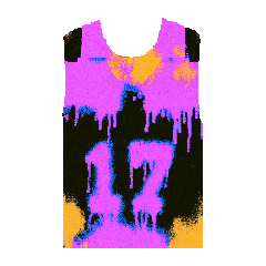 Pink drip paint basketball jersey number 17, a BetsFriends avatar item