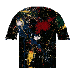 Black football jersey with paint splatter, a BetsFriends avatar item