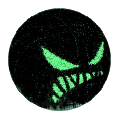 Black basketball head with a glowing green grin, a BetsFriends avatar item